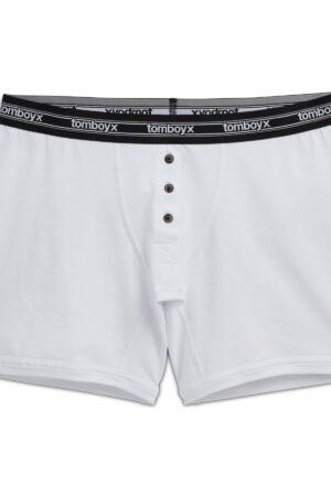 6" Fly Boxer Briefs - Retro White